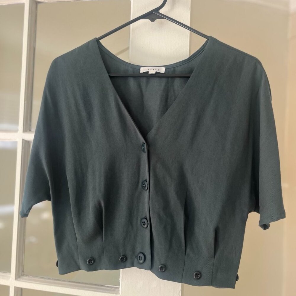 Olive VETTA Three Piece Capsule (V-Neck , Wide leg Pants, Maxi Skirt ) Size 4